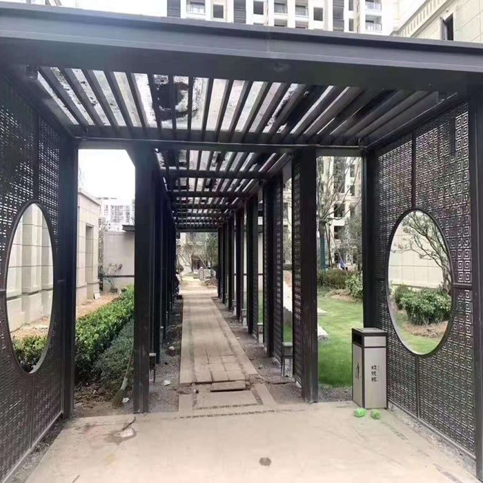景观格栅廊架