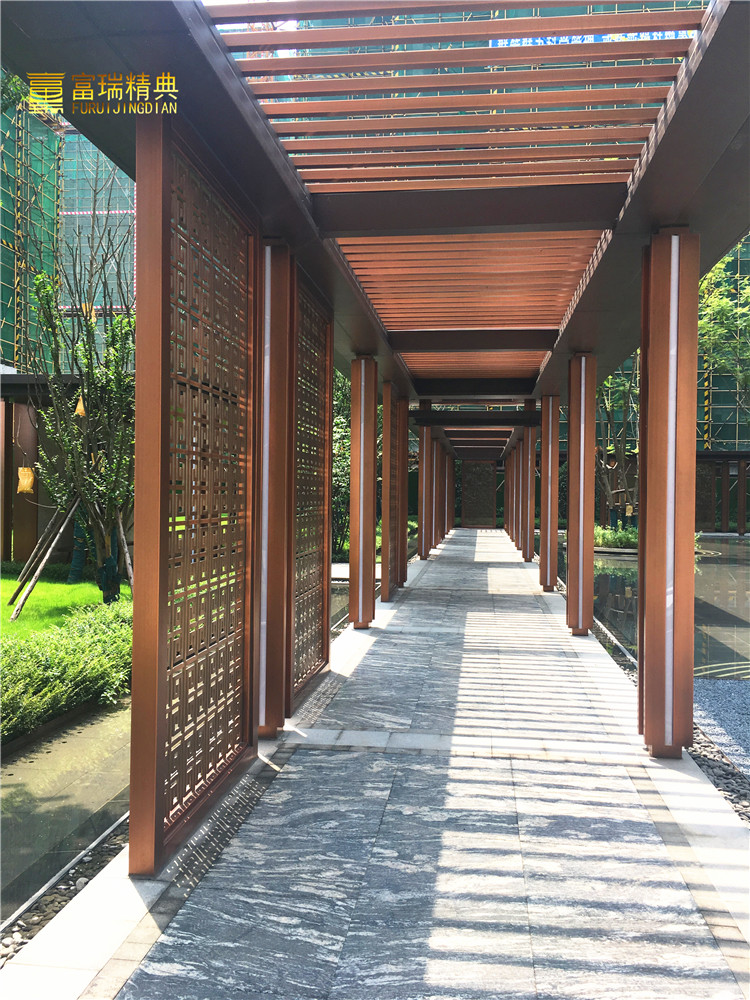 格栅景观廊架